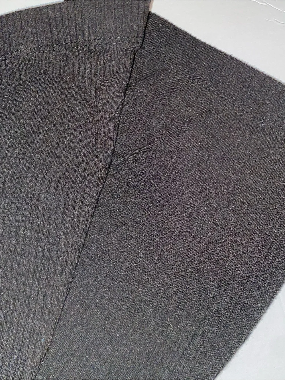 Bozzolo Black Ribbed Knit biker shorts